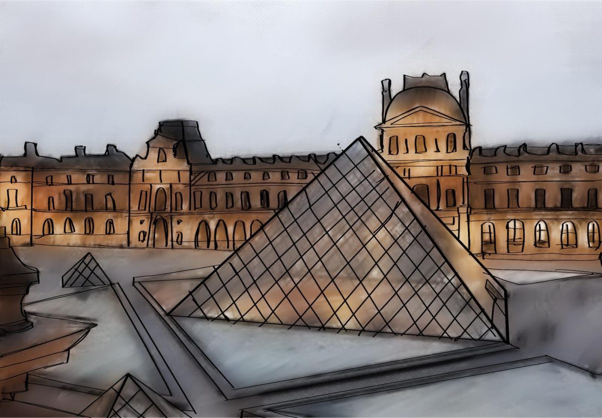 The Louvre's iconic pyramid design in Paris has remained an iconic symbol of the museum, but now a reminder of the heist that entered through those windows. 