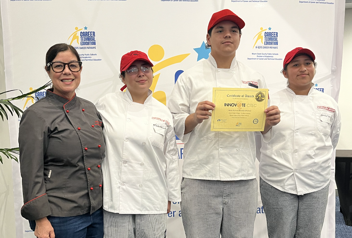 Gables' Culinary team recognized the strengths of staying focused and avoiding mistakes under stress as a key factor to their success. The judges liked their food so much that they finished their plates.