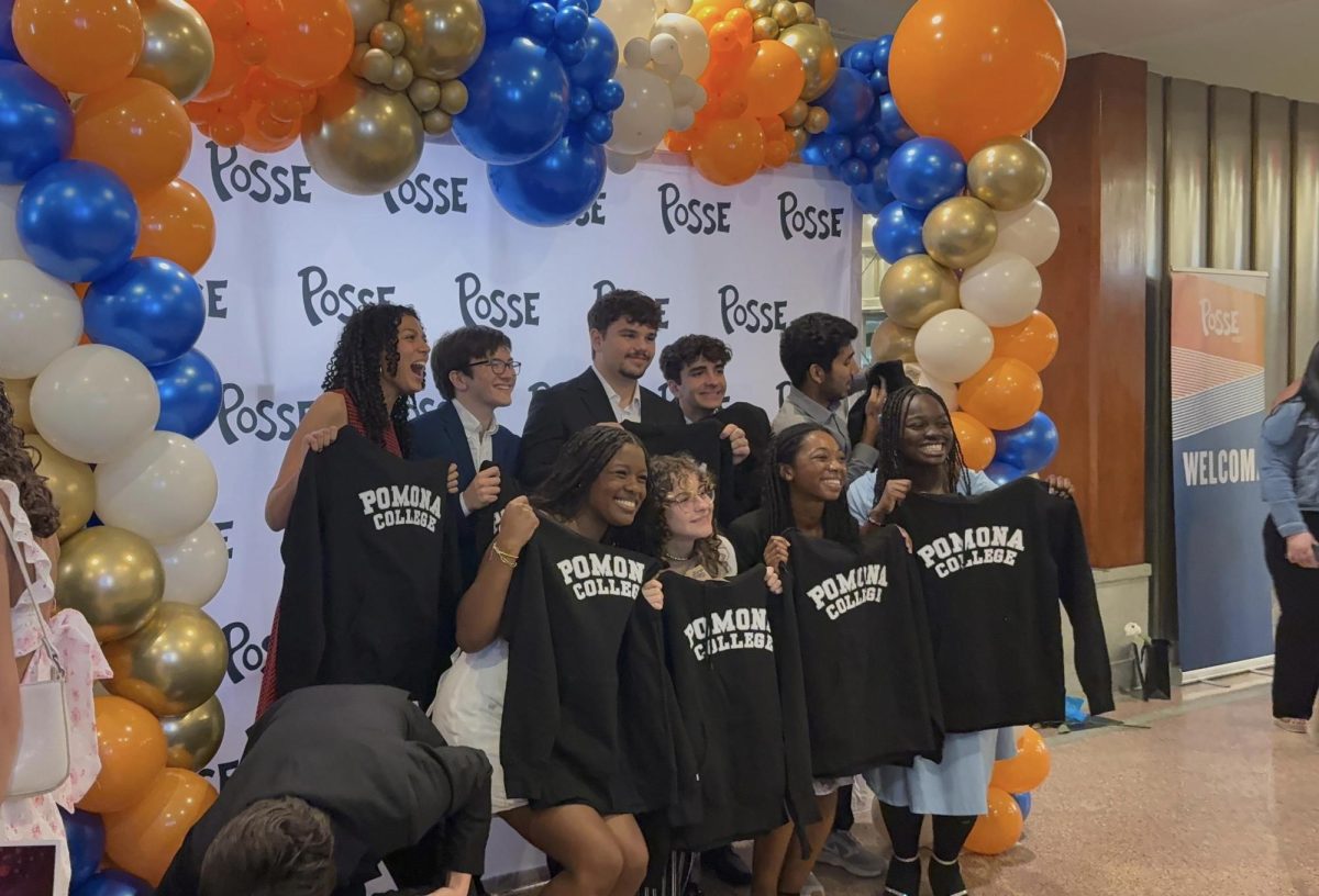 Beatrice Stampino-Strain (Far Left) poses for a picture with her Posse, who are also attending Pomona College this year. 
